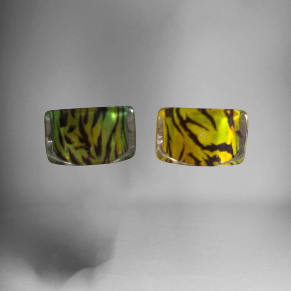 3/$10 Pair Chunky Animal Print Rings
